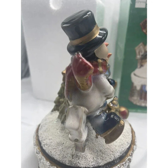 JCPenney Home Collection  SNOWMAN DECORATIVE MUSIC BOX MUSICAL  JINGLE BELLS - Picture 14 of 16